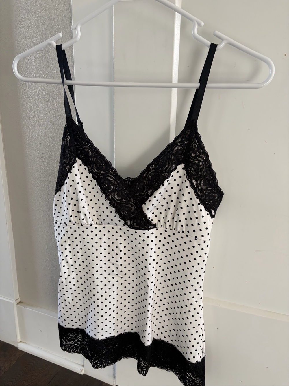 White House Black Market polka dot tank